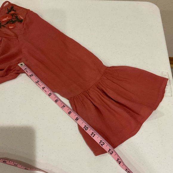 Route 66 Dress Boho Style Floral Embroidery Bell Sleeves Women’s Size Medium - Picture 7 of 10